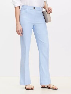 LOFT Pale Blue Boot-Cut Dress Pants